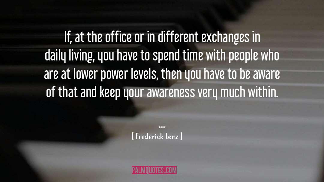To Be Aware quotes by Frederick Lenz