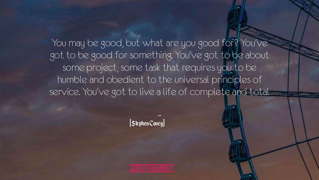 To Be Good quotes by Stephen Covey