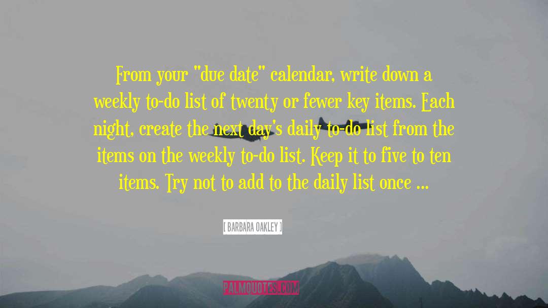 To Do List quotes by Barbara Oakley
