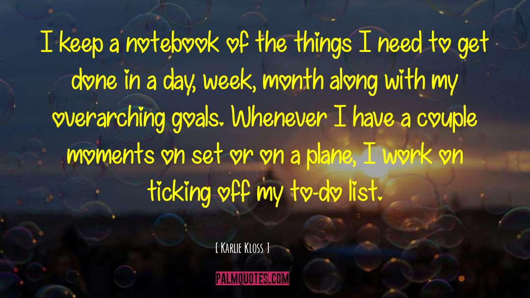 To Do List quotes by Karlie Kloss