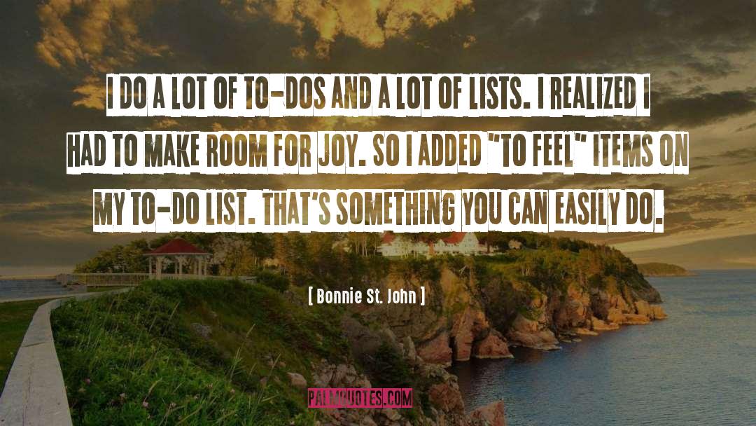 To Do List quotes by Bonnie St. John