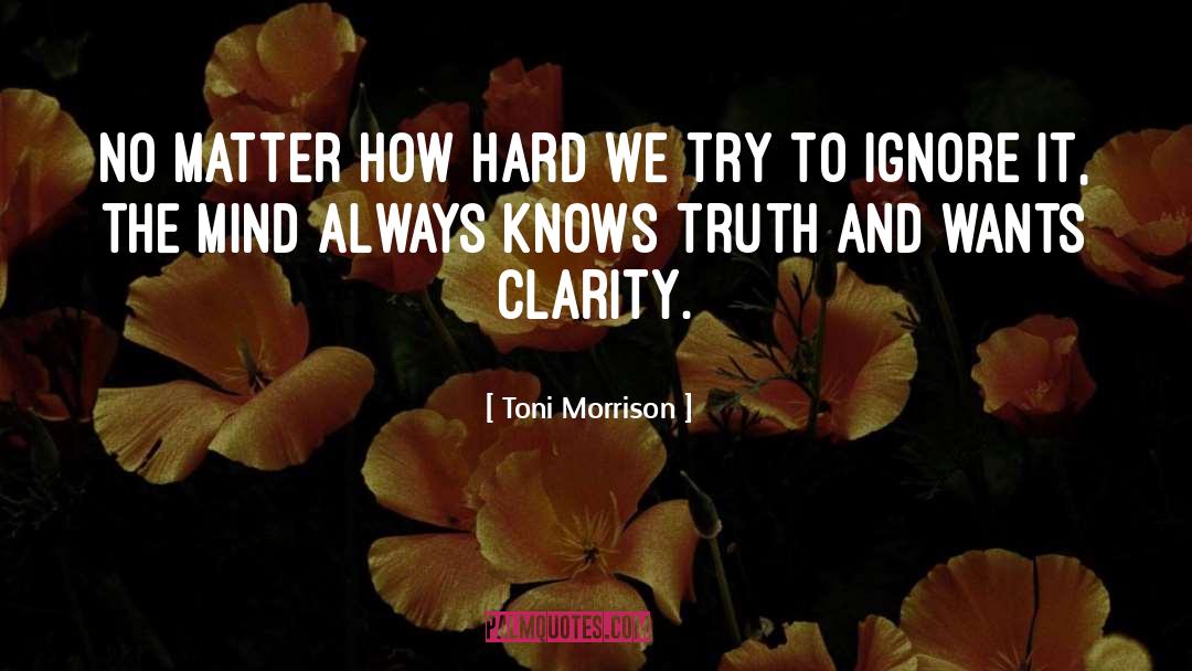 To Ignore quotes by Toni Morrison