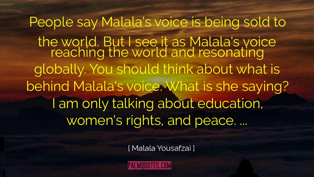 Today 27s World quotes by Malala Yousafzai