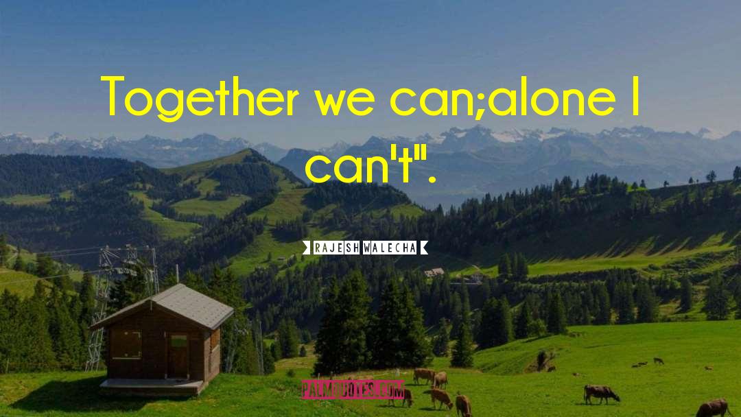 Together We Can quotes by Rajesh Walecha