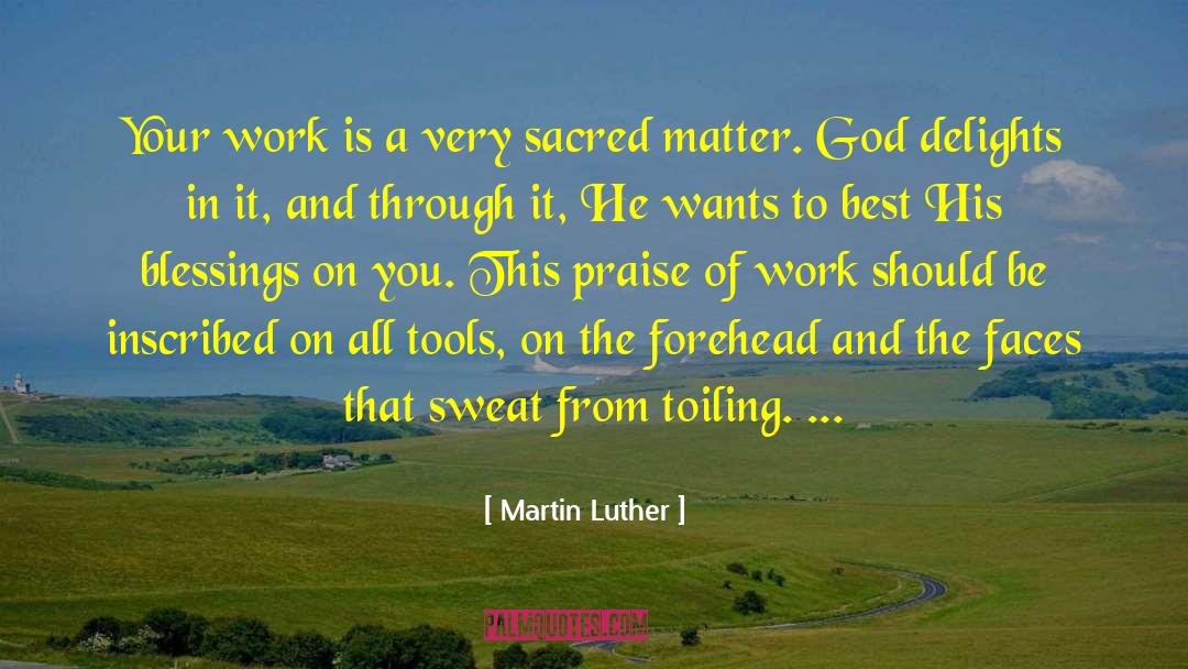 Toiling quotes by Martin Luther