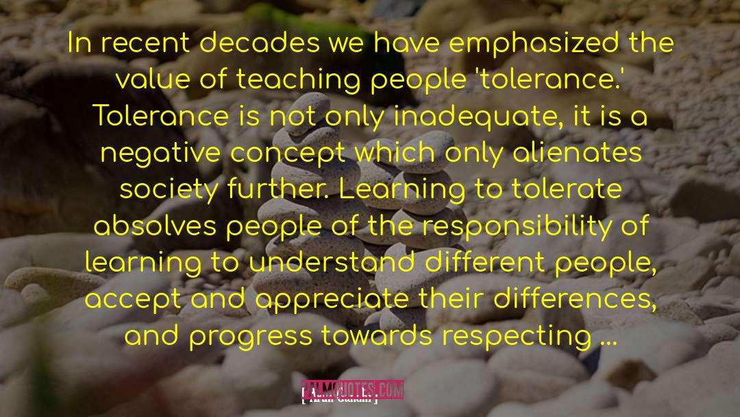 Tolerance And Diversity quotes by Arun Gandhi