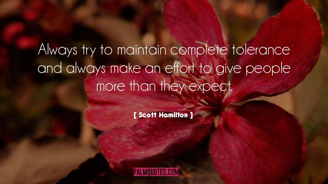 Tolerance quotes by Scott Hamilton