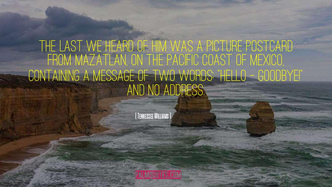 Tomalin Mexico quotes by Tennessee Williams