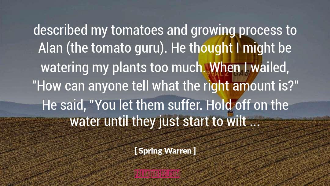 Tomatoes quotes by Spring Warren