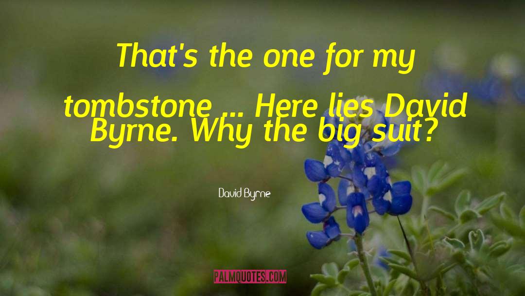 Tombstone Funny quotes by David Byrne