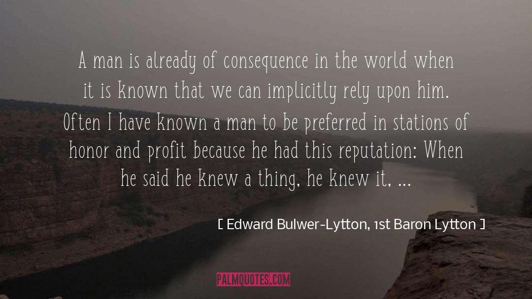 Tomson I Baron quotes by Edward Bulwer-Lytton, 1st Baron Lytton