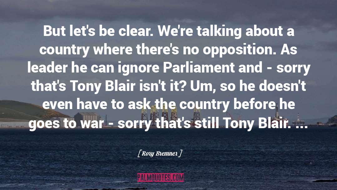 Tony Blair quotes by Rory Bremner