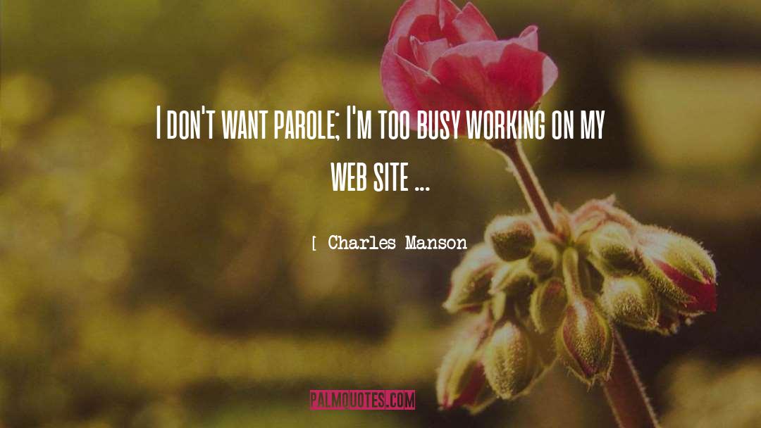 Too Busy Working quotes by Charles Manson