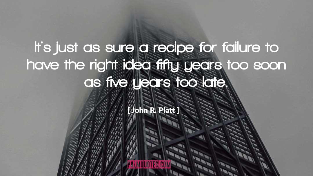 Too Late quotes by John R. Platt