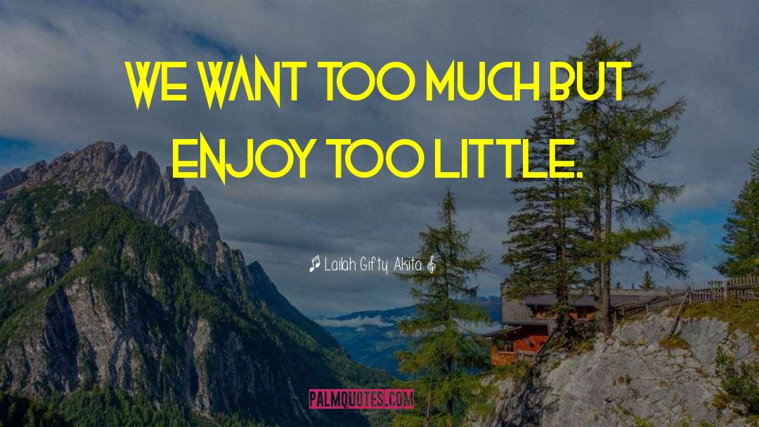 Too Little quotes by Lailah Gifty Akita