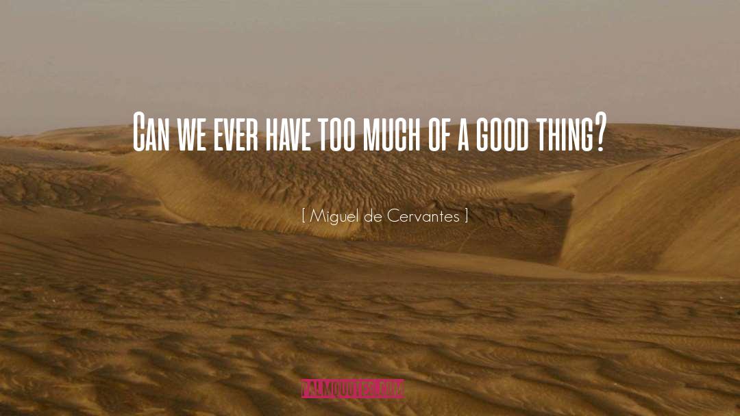 Too Much Of A Good Thing quotes by Miguel De Cervantes