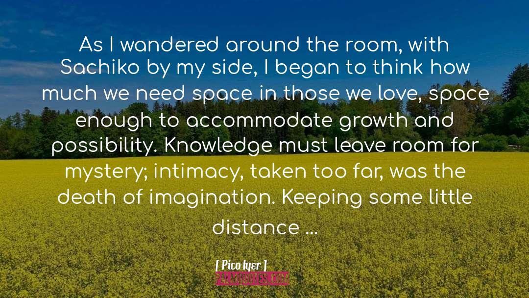 Too Much Space In A Relationship quotes by Pico Iyer