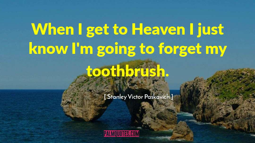 Toothbrush quotes by Stanley Victor Paskavich