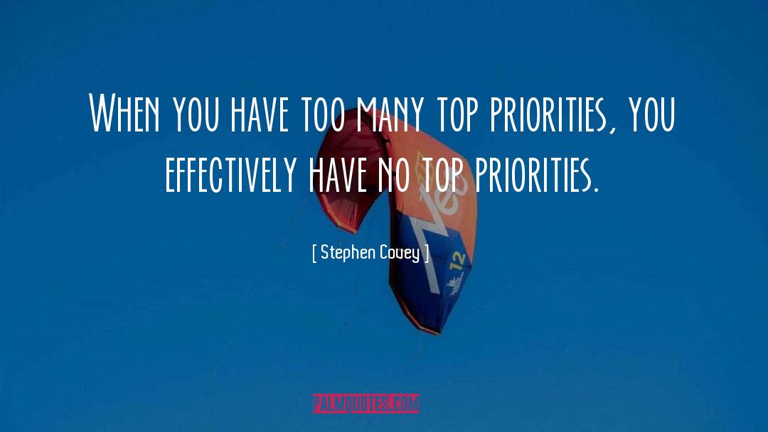 Top Priorities quotes by Stephen Covey