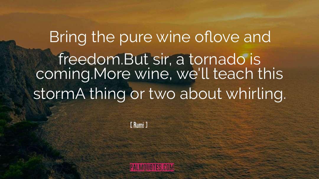 Tornadoes quotes by Rumi