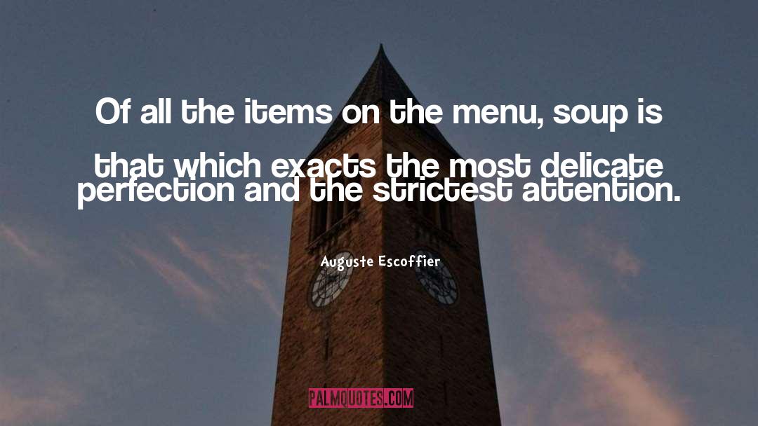 Toscos Menu quotes by Auguste Escoffier
