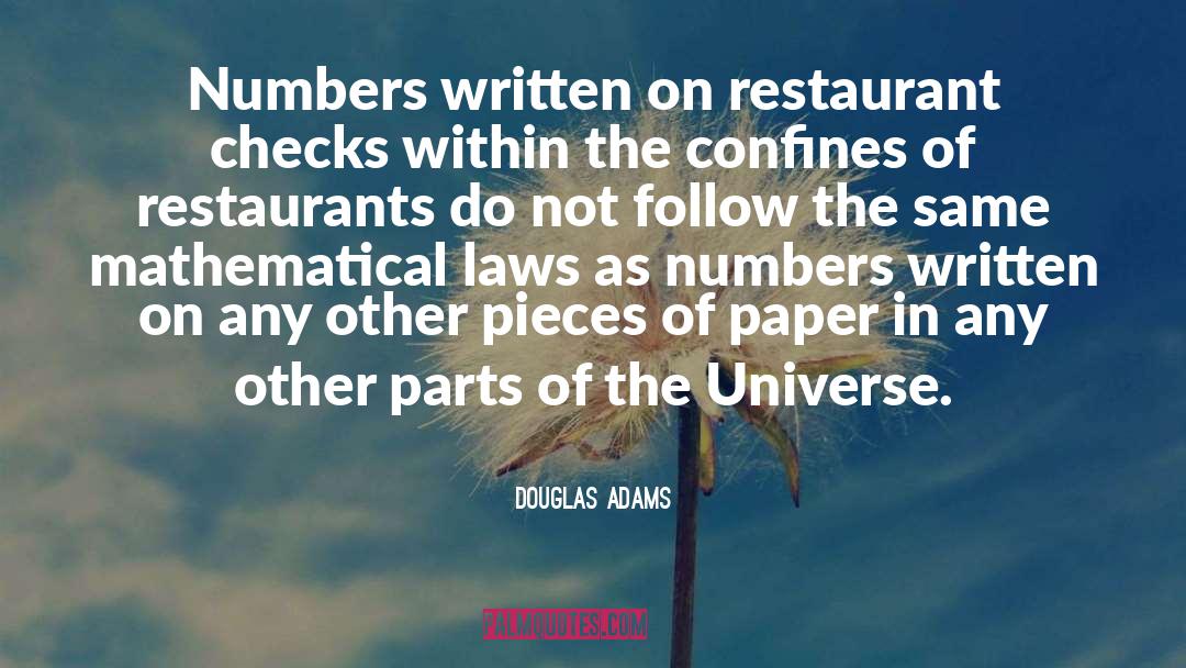Tosis Restaurant quotes by Douglas Adams