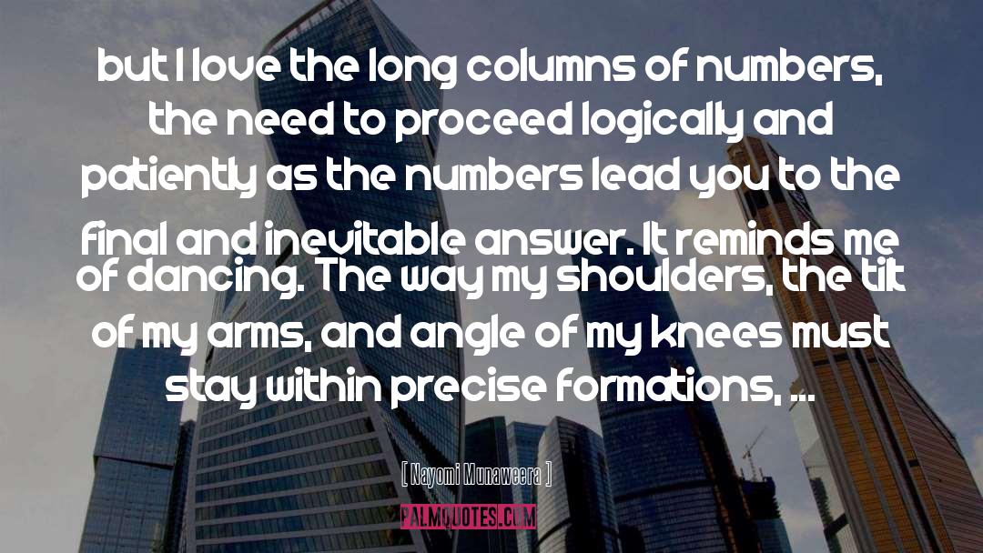 Totaling Columns quotes by Nayomi Munaweera