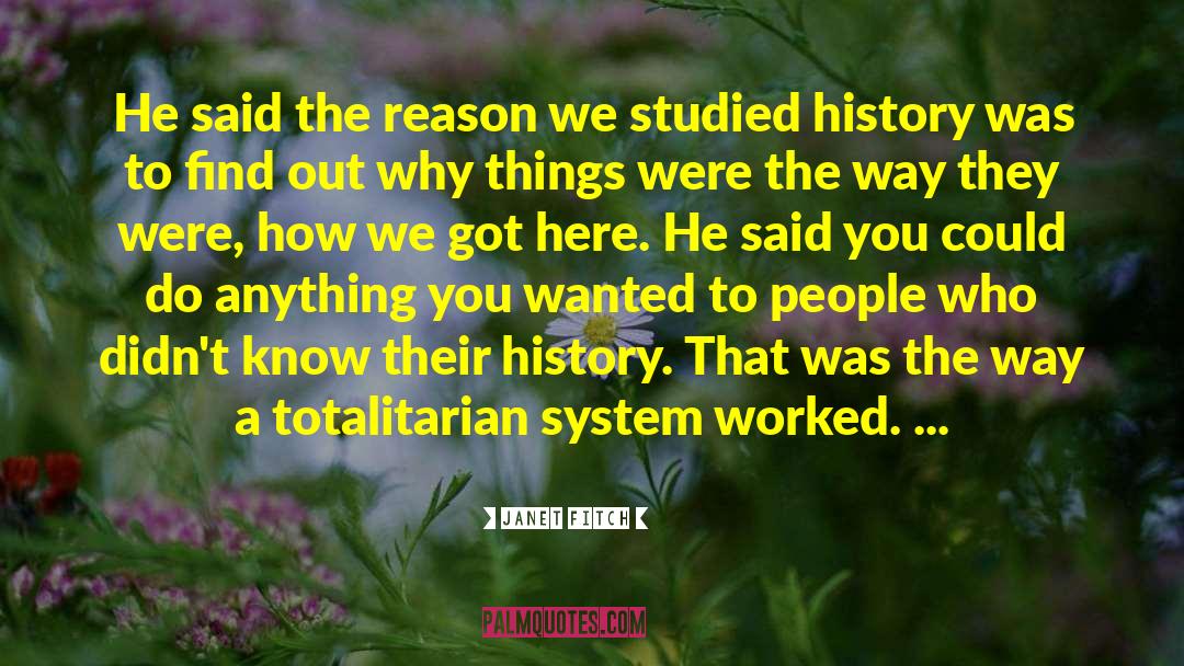 Totalitarian System Mechanisms quotes by Janet Fitch