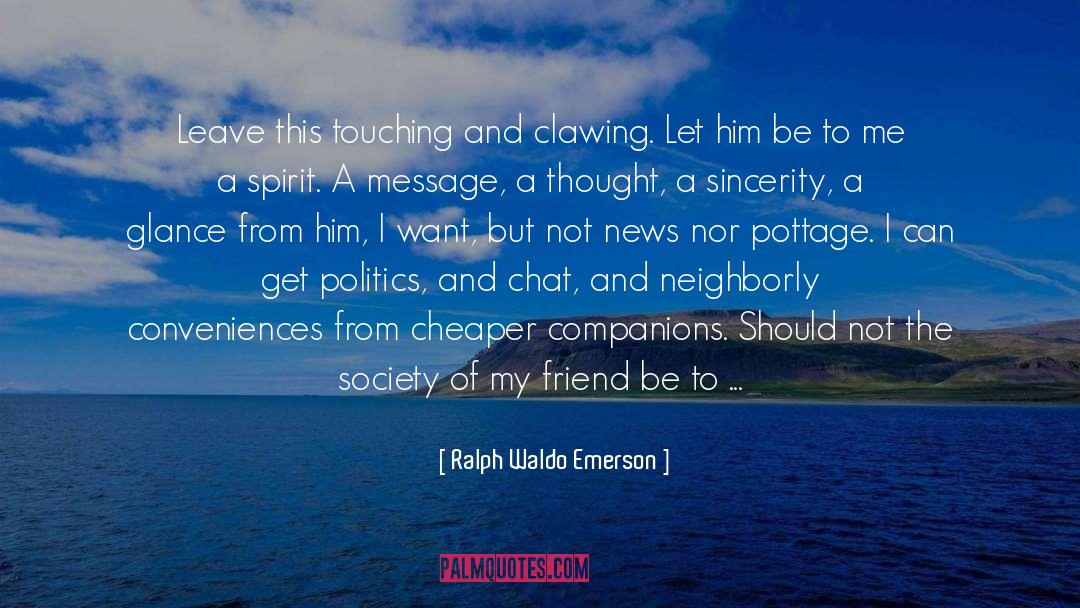 Touching quotes by Ralph Waldo Emerson