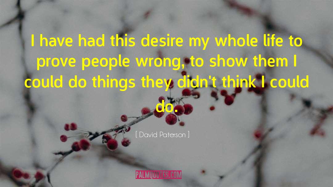 Tough Things quotes by David Paterson