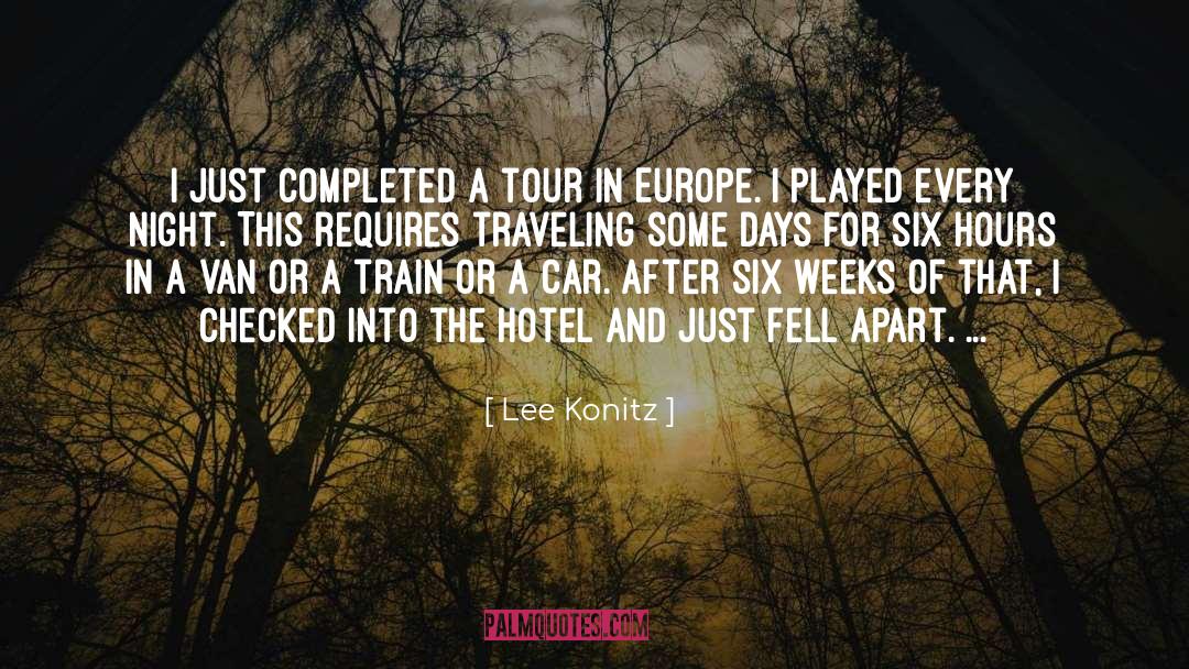 Tour quotes by Lee Konitz