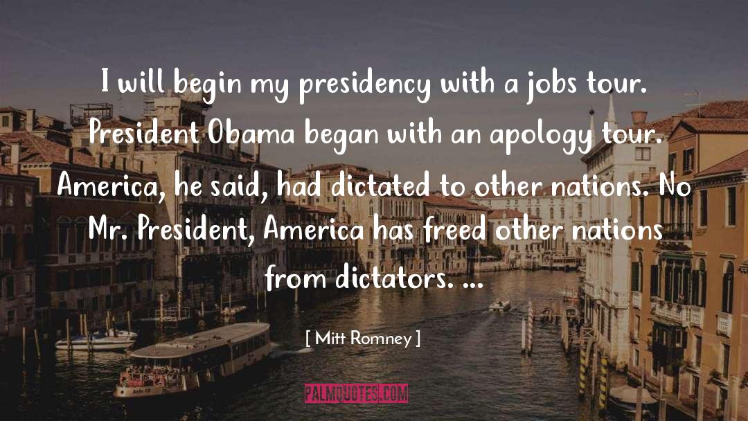 Tour quotes by Mitt Romney