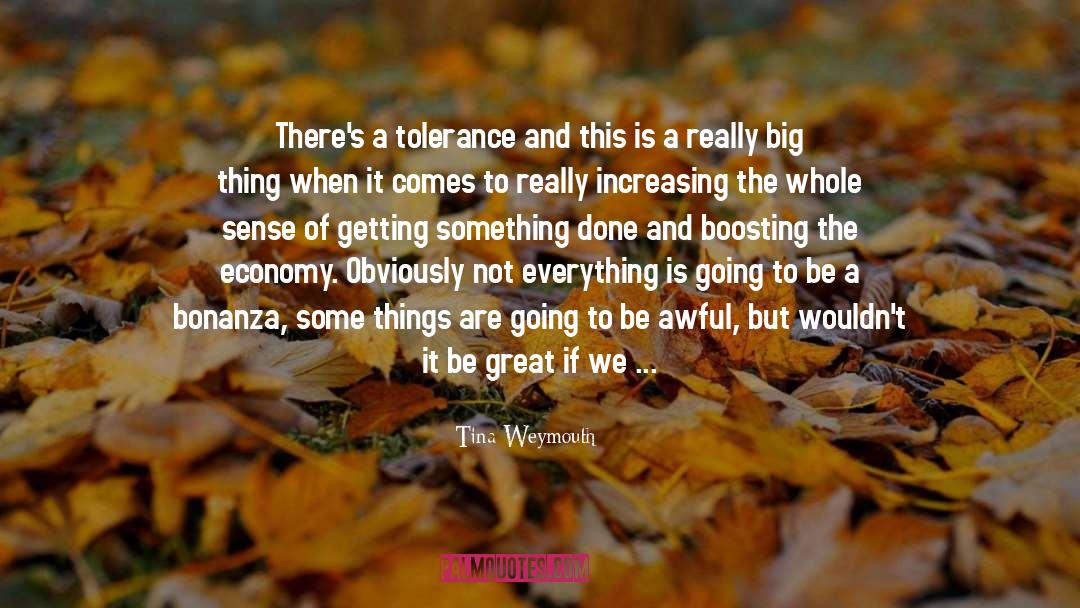 Tourism And Economy quotes by Tina Weymouth