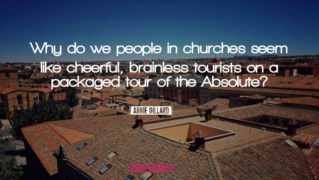 Tourists quotes by Annie Dillard