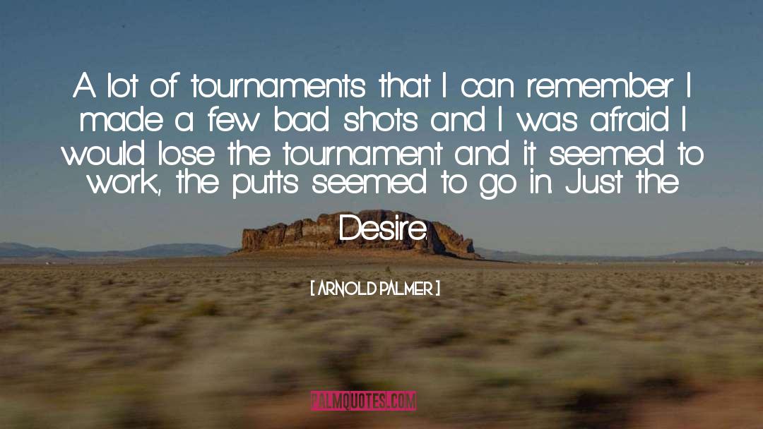 Tournaments quotes by Arnold Palmer