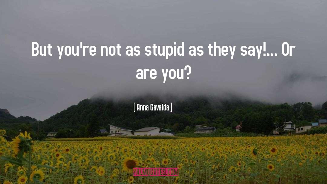 Towie Stupid quotes by Anna Gavalda