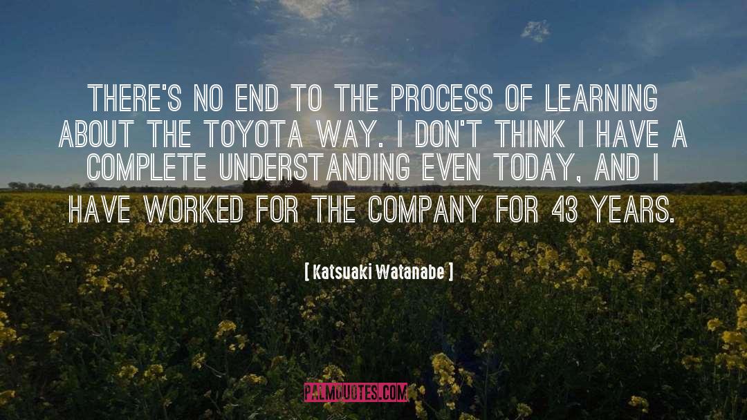 Toyota quotes by Katsuaki Watanabe