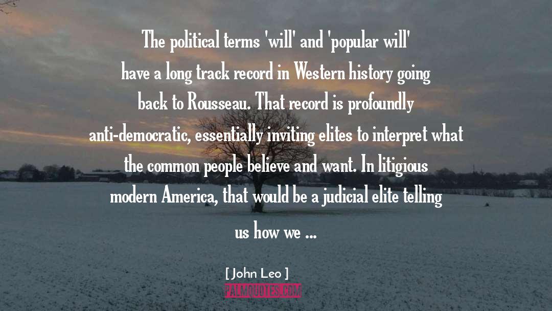 Track Record quotes by John Leo