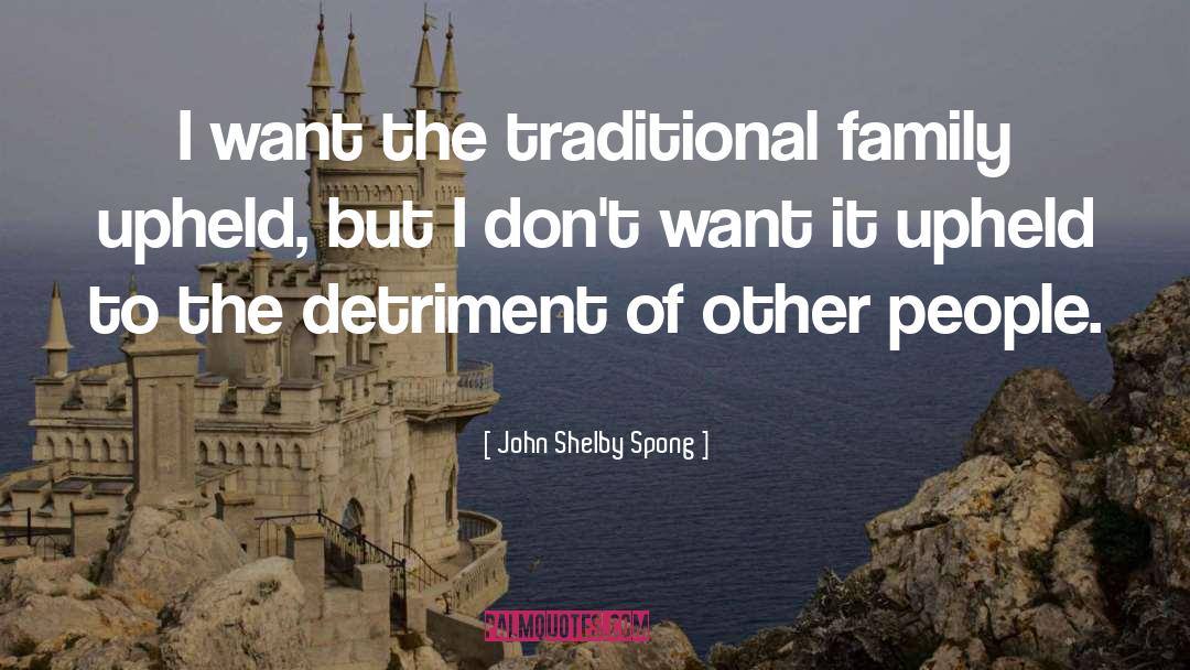 Traditional Family quotes by John Shelby Spong