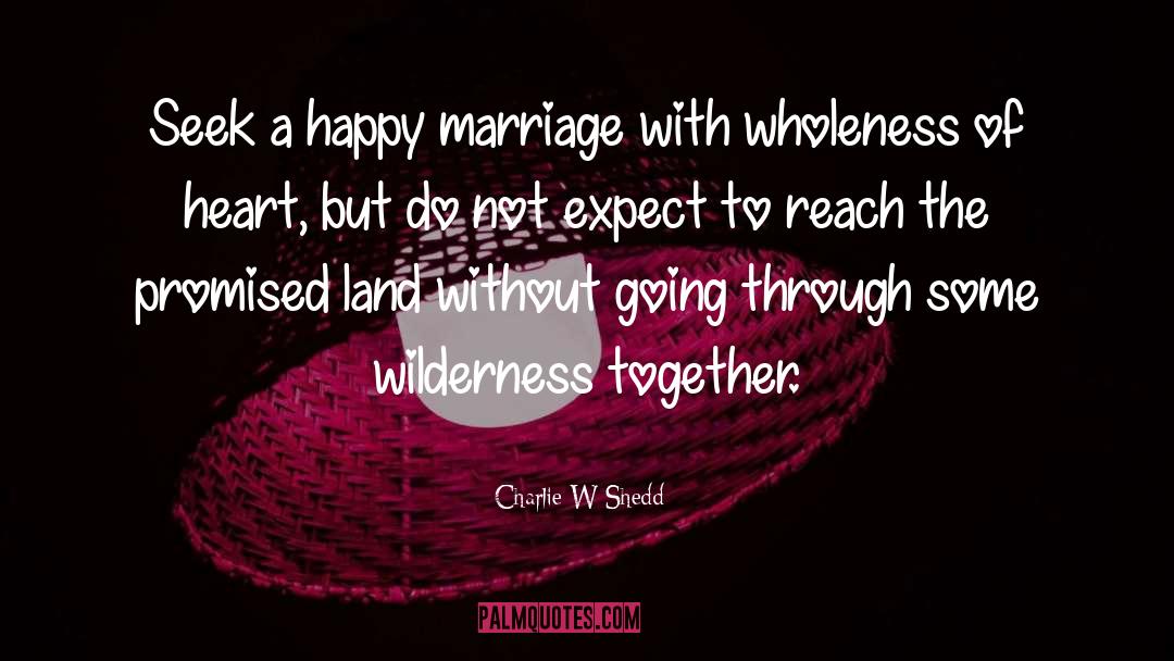 Traditional Marriage quotes by Charlie W Shedd