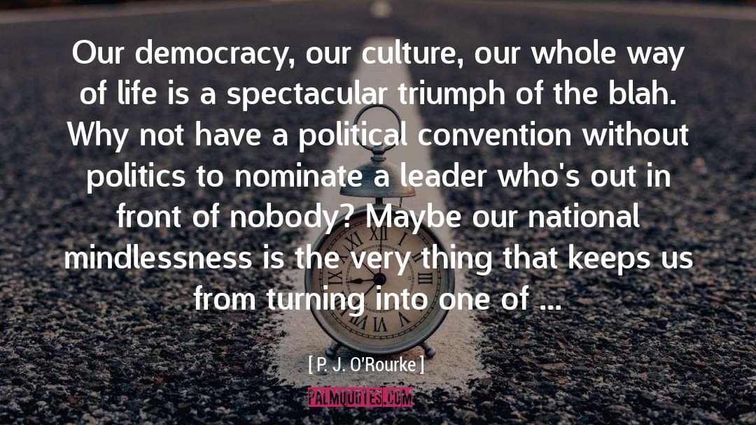 Traditionalistic Individualistic Political Culture quotes by P. J. O'Rourke