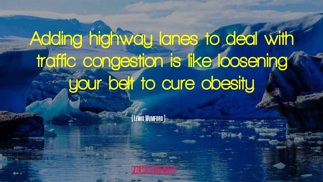 Traffic Congestion quotes by Lewis Mumford