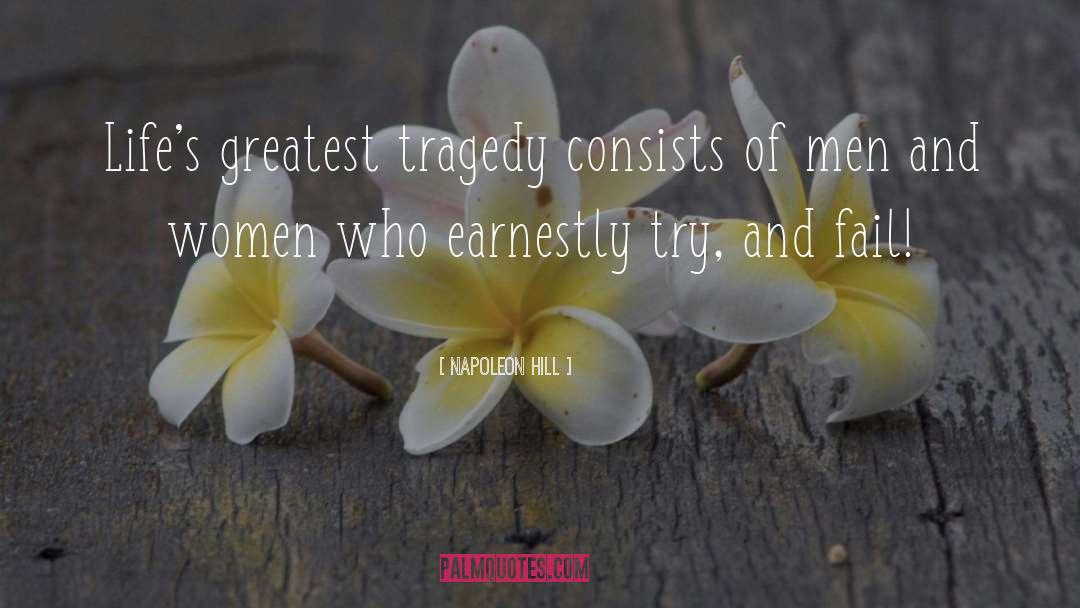 Tragedy Aristotle quotes by Napoleon Hill