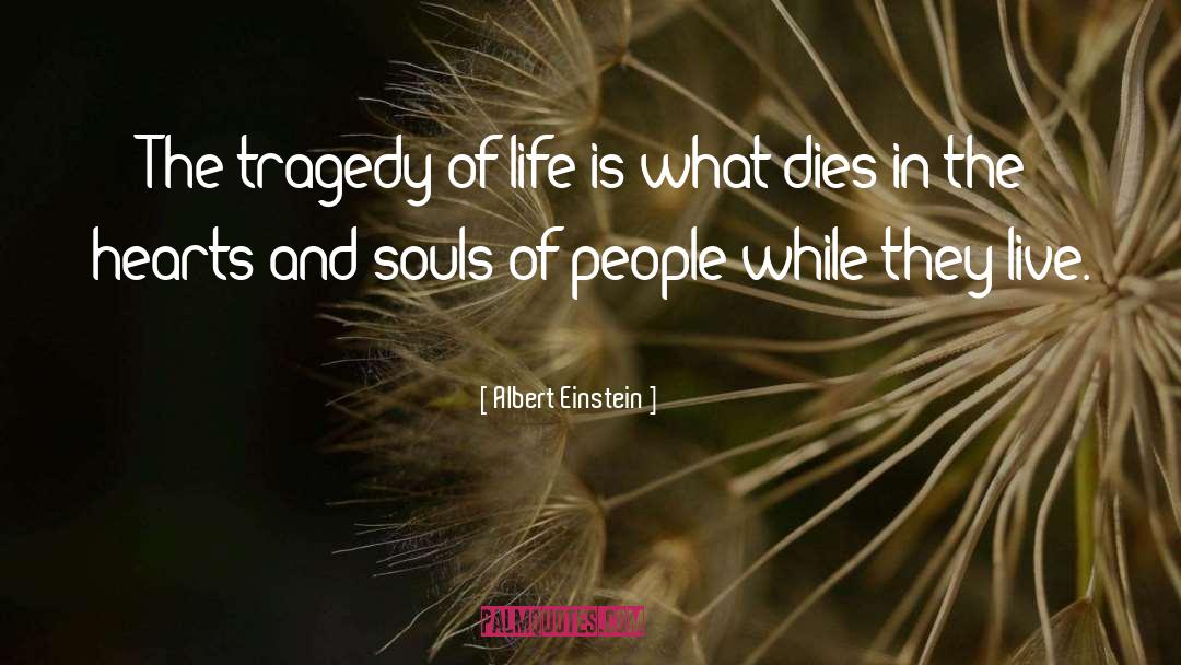 Tragedy Of Life quotes by Albert Einstein
