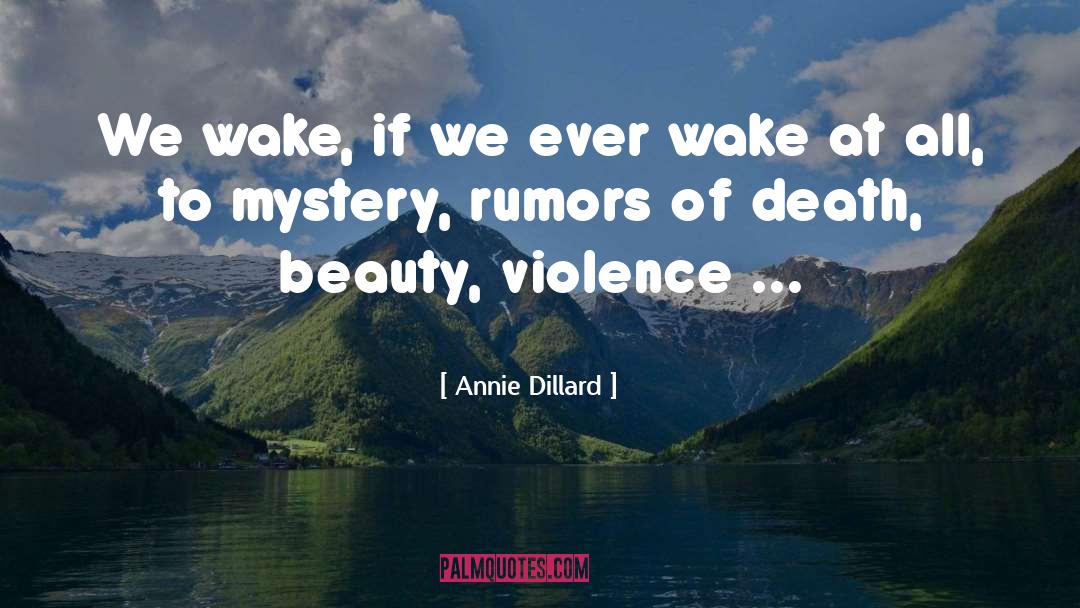 Tragic Death quotes by Annie Dillard
