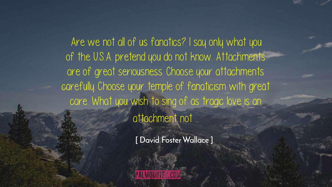 Tragic Love quotes by David Foster Wallace