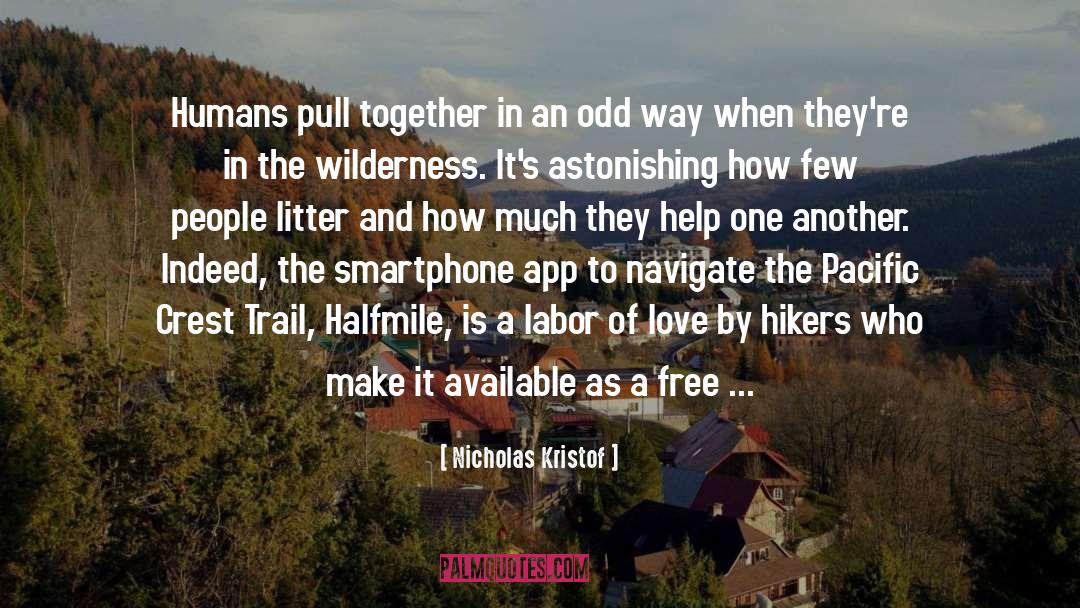 Trail quotes by Nicholas Kristof