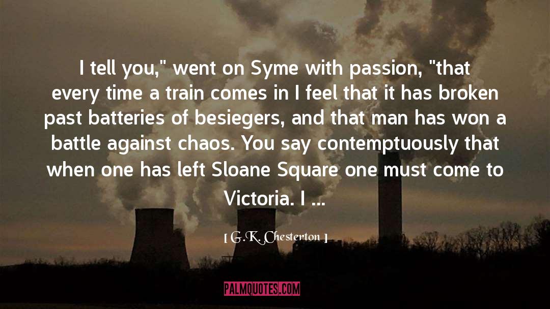 Train quotes by G.K. Chesterton