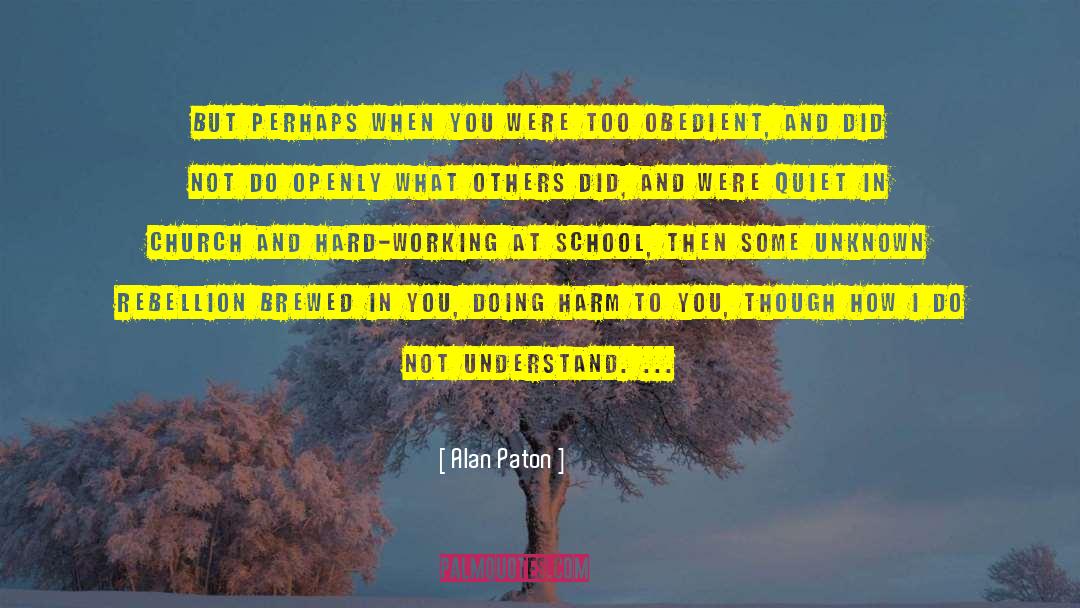 Training And Hard Work quotes by Alan Paton