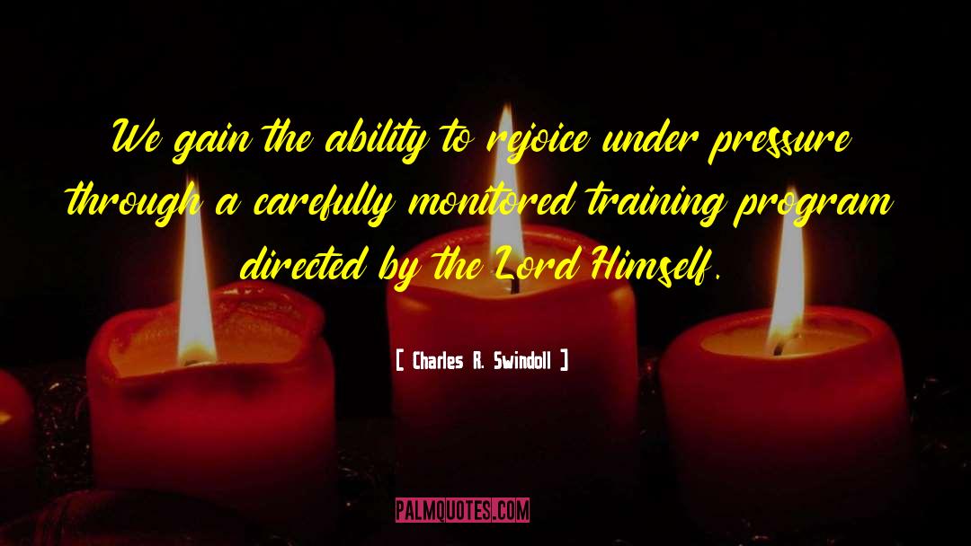 Training Programs quotes by Charles R. Swindoll